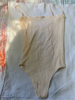 Raised by Water Ribbed Bodysuit with adjustable straps Medium